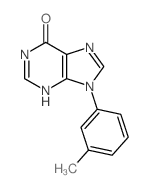 6H-Purin-6-one, 1,9-dihydro-9- (3-methylphenyl)- structure