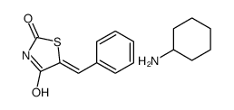 (5E)-5-benzylidene-1,3-thiazolidine-2,4-dione,cyclohexanamine结构式