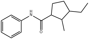 3-Ethyl-2-methyl-N-phenylcyclopentanecarboxamide结构式