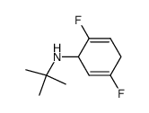 N-(tert-butyl)-2,5-difluorocyclohexa-2,5-dien-1-amine结构式