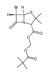 6α-bromopenicillanic acid pivalolyloxymethyl ester结构式