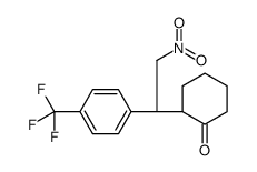 (2S)-2-[(1R)-2-nitro-1-[4-(trifluoromethyl)phenyl]ethyl]cyclohexan-1-one结构式