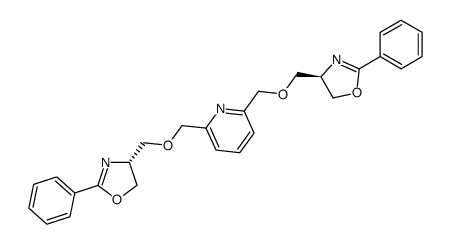 2,6-Bis-((R)-2-phenyl-4,5-dihydro-oxazol-4-ylmethoxymethyl)-pyridine结构式