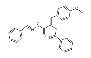 N'-benzylidene-2-(4-methoxybenzylidene)-4-oxo-4-phenylbutanehydrazide Structure