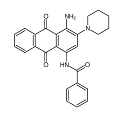 1-amino-2-piperidino-4-benzoylantraquinone Structure