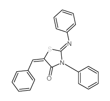 5-benzylidene-3-phenyl-2-phenylimino-thiazolidin-4-one structure