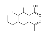 6-acetyl-2,3-difluoro-4-propylcyclohexane-1-carboxylic acid Structure