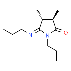 2-Pyrrolidinone,3,4-dimethyl-1-propyl-5-(propylimino)-,(3R,4R,5E)-rel-(9CI) structure
