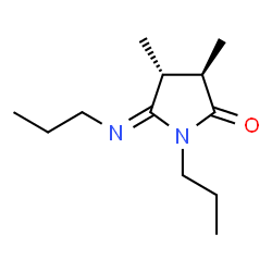 2-Pyrrolidinone,3,4-dimethyl-1-propyl-5-(propylimino)-,(3R,4R,5E)-rel-(9CI) Structure