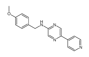N-[(4-methoxyphenyl)methyl]-5-pyridin-4-ylpyrazin-2-amine Structure