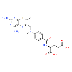 (2S)-2-[[4-[(3,5-diamino-9-methyl-10-thia-2,4,7-triazabicyclo[4.4.0]de ca-1,3,5,7-tetraen-8-yl)methyl-methyl-amino]benzoyl]amino]pentanedioic acid结构式