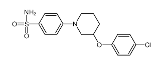 4-[3-(4-chlorophenoxy)piperidin-1-yl]benzenesulfonamide结构式