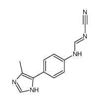 N-cyano-N'-[4-(5-methyl-1H-imidazol-4-yl)phenyl]methanimidamide结构式