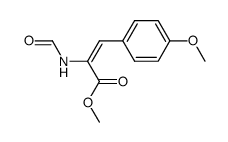 (E)-2-Formylamino-3-(4-methoxy-phenyl)-acrylic acid methyl ester结构式