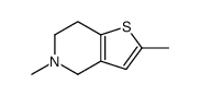 (9CI)-4,5,6,7-四氢-2,5-二甲基-噻吩并[3,2-c]吡啶结构式