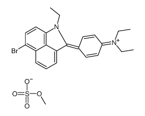 6-bromo-2-[4-(diethylamino)phenyl]-1-ethylbenz[cd]indolium methyl sulphate结构式