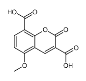 5-methoxy-2-oxo-2H-chromene-3,8-dicarboxylic acid Structure
