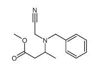 methyl 3-[benzyl(cyanomethyl)amino]butanoate结构式