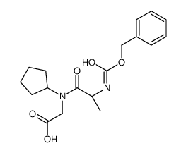 2-[cyclopentyl-[(2S)-2-(phenylmethoxycarbonylamino)propanoyl]amino]acetic acid Structure