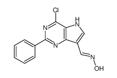 4-chloro-2-phenyl-5H-pyrrolo[3,2-d]pyrimidine-7-carbaldehyde oxime Structure