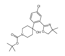 TERT-BUTYL 4-(4-CHLORO-2-(4,4-DIMETHYL-4,5-DIHYDROOXAZOL-2-YL)PHENYL)-4-HYDROXYPIPERIDINE-1-CARBOXYLATE picture