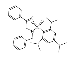 N-benzyl-2,4,6-triisopropyl-N-(2-oxo-2-phenylethyl)benzenesulfonamide结构式