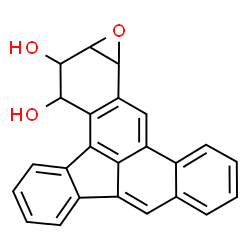 3,4-Dihydroxy-1,2-epoxy 1,2,3,4-tetrahydrodibenzo(a,e)fluoranthene结构式