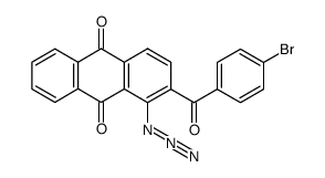 1-azido-2-(4-bromobenzoyl)anthracene-9,10-dione结构式