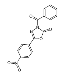 3-benzoyl-5-(4-nitro-phenyl)-3H-[1,3,4]oxadiazol-2-one结构式