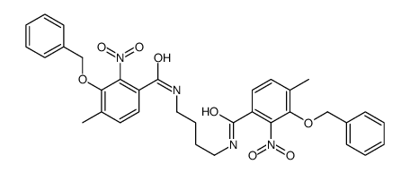 4-methyl-N-[4-[(4-methyl-2-nitro-3-phenylmethoxybenzoyl)amino]butyl]-2-nitro-3-phenylmethoxybenzamide结构式