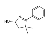 4,4-dimethyl-5-phenyl-2,3-dihydropyrrol-2-ol结构式