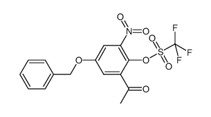 trifluoromethansulfonic acid 2-acetyl-4-benzyloxy-6-nitro-phenyl ester Structure