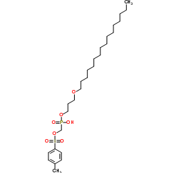 Phosphonic acid, P-[[[(4-Methylphenyl)sulfonyl]oxy]Methyl]-, Mono[3-(hexadecyloxy)propyl] ester structure