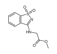 methyl (1,1-dioxobenzo[d]isothiazol-3-ylamino)acetate Structure