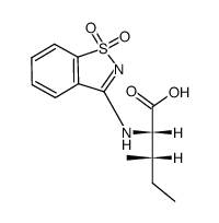 2-[(1,1-DIOXIDO-1,2-BENZISOTHIAZOL-3-YL)AMINO]-3-METHYLPENTANOIC ACID结构式