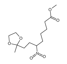 8-(2'-Methyl-1',3'-dioxolan-2'-yl)-6-nitrooctansaeure-methylester结构式