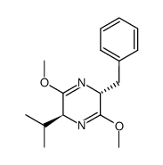 (2R,5S)-2-benzyl-5-isopropyl-3,6-dimethoxy-2,5-dihydropyrazine结构式