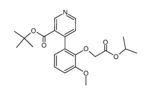 4-(2-Isopropoxycarbonylmethoxy-3-methoxy-phenyl)-nicotinic acid tert-butyl ester结构式