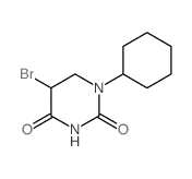 2,4(1H,3H)-Pyrimidinedione,5-bromo-1-cyclohexyldihydro- Structure