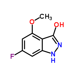 6-FLUORO-3-HYDROXY-4-METHOXYINDAZOLE结构式