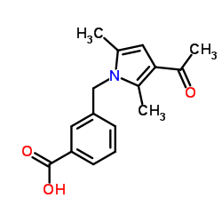 3-[(3-Acetyl-2,5-dimethyl-1H-pyrrol-1-yl)methyl]benzoic acid Structure