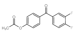 4-ACETOXY-3',4'-DIFLUOROBENZOPHENONE结构式