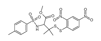 2,4-Dinitrophenyl D-1-(p-tolylsulfonamido)-1-(methoxycarbonyl)-2-methyl-2-propyl Disulfide结构式