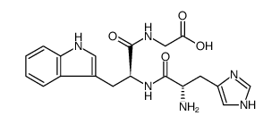 Glycine, L-histidyl-L-tryptophyl结构式