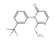 4(3H)-Pyrimidinone, 2-(methylthio)-3-(3-(trifluoromethyl)phenyl)-结构式