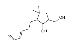 2-hexa-3,5-dienyl-5-(hydroxymethyl)-3,3-dimethylcyclopentan-1-ol Structure