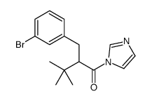 2-[(3-bromophenyl)methyl]-1-imidazol-1-yl-3,3-dimethylbutan-1-one Structure