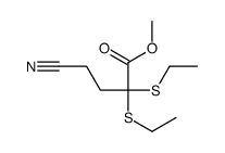 methyl 4-cyano-2,2-bis(ethylsulfanyl)butanoate结构式