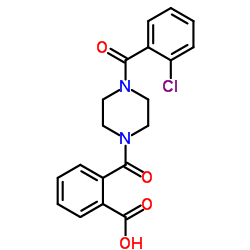 2-{[4-(2-Chlorobenzoyl)-1-piperazinyl]carbonyl}benzoic acid结构式