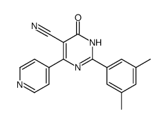 5-cyano-2-(3,5-dimethylphenyl)-6-(4-pyridyl)-4-(3H)-pyrimidinone Structure